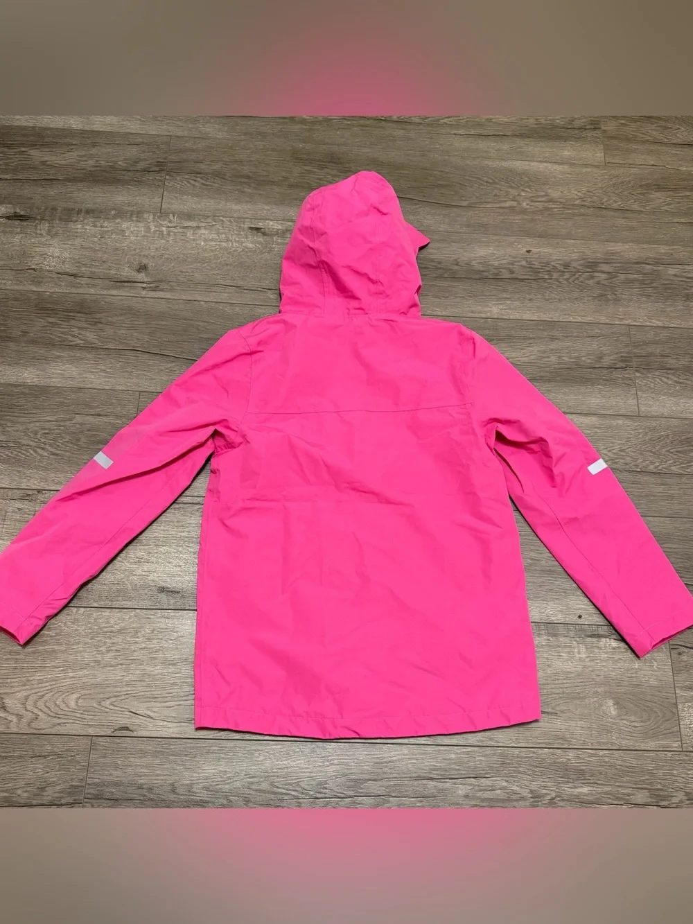 Mini Boden Girls Waterproof Fisherman's Hooded Pink Floral Jacket Sz 11-12 NWT